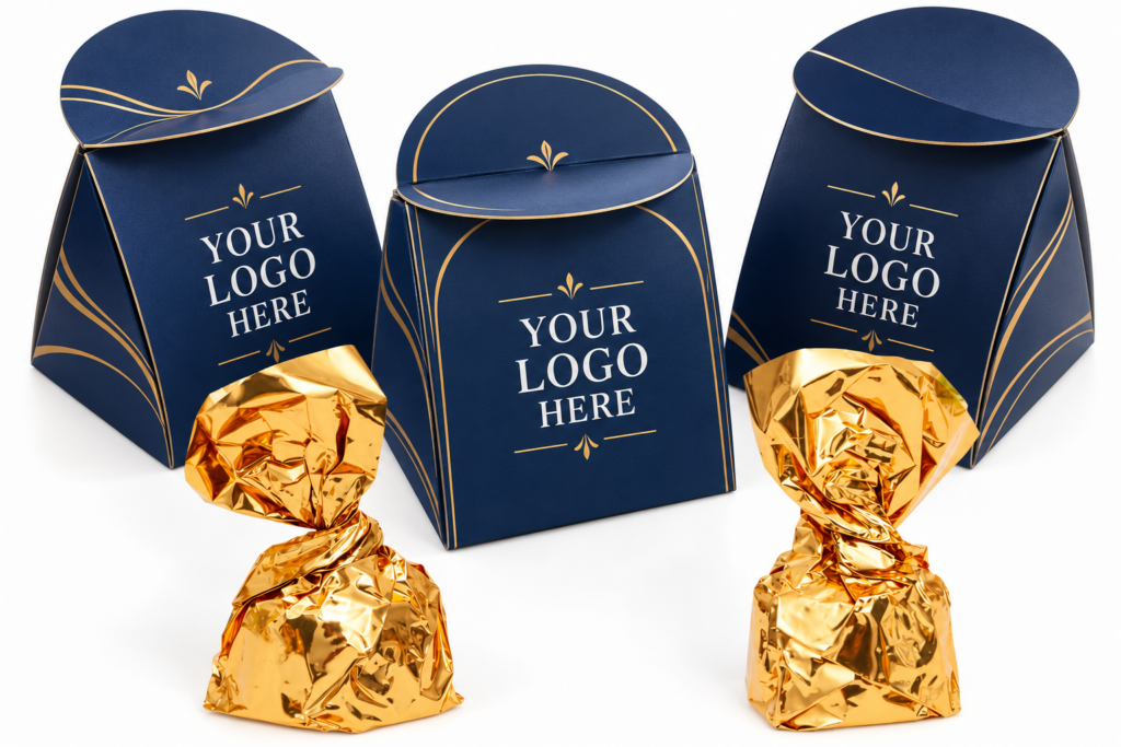 CHOCOLATES IN ROUND BOXES