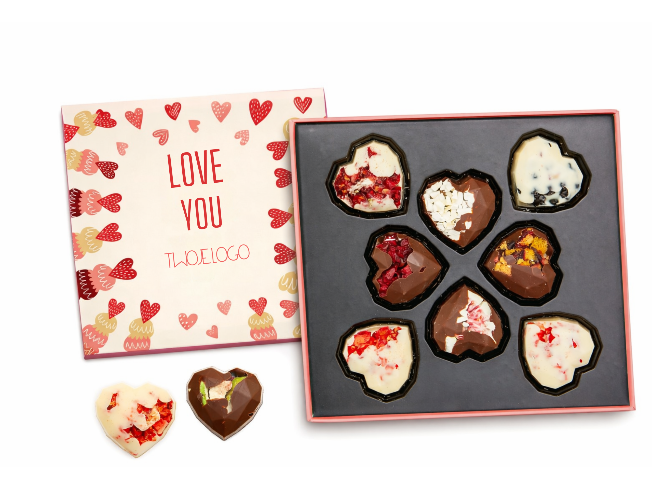 BOMBONIERKA CZEKOLADOWE SERCA