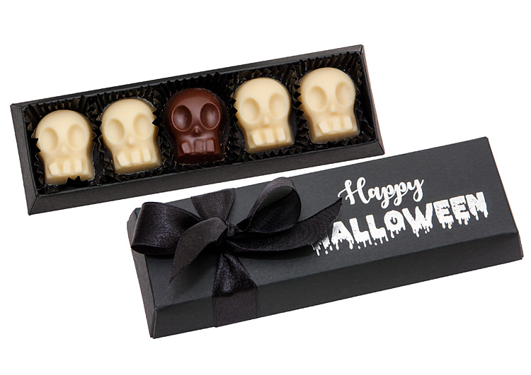 Halloweenowa sztabka w kartonowym pudełku z logo firmy