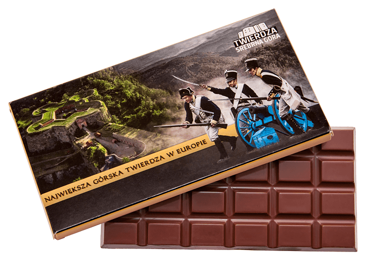 Firmowy upominek – czekolada 100g w kartonowym opakowaniu z logo