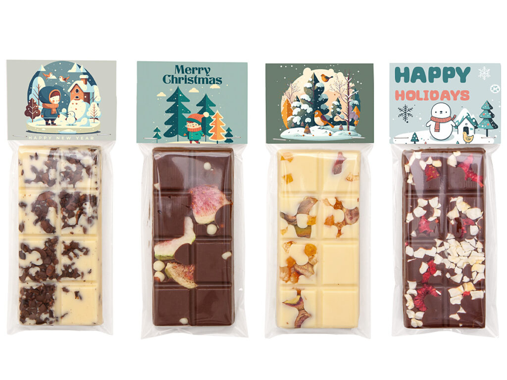 Personalizowana czekoladka w przezroczystej torebce z nadrukiem reklamowym