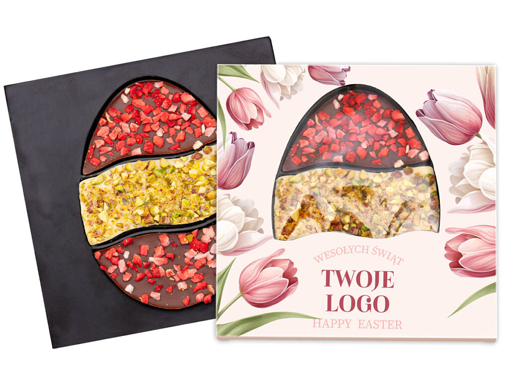 Ekskluzywna pisanka premium w pudełku z okienkiem i personalizowanym nadrukiem reklamowym