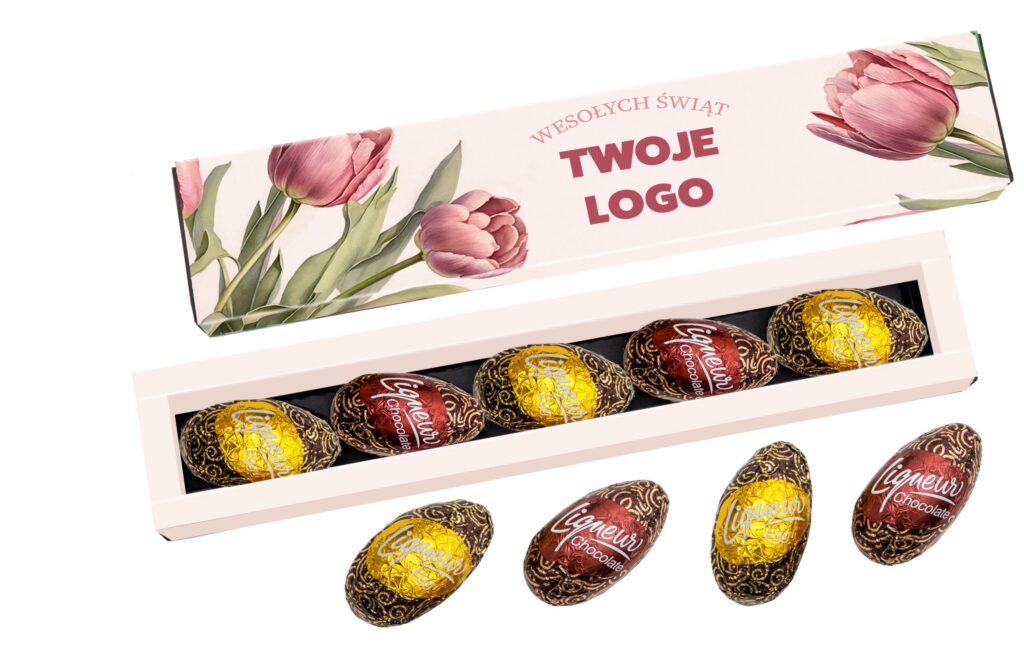 Personalizowane czekoladowe pisanki z alkoholowym nadzieniem