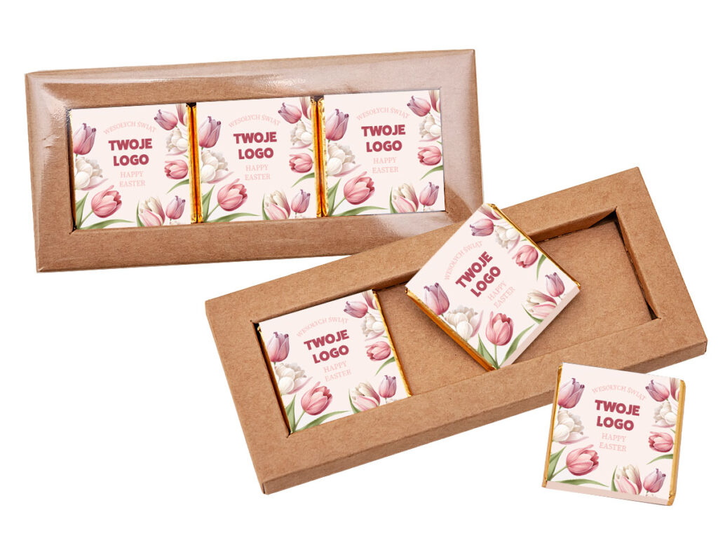 Ekskluzywny zestaw czekoladek w personalizowanym opakowaniu reklamowym