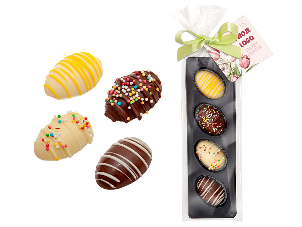 Personalizowany upominek z firmowym nadrukiem i satynową wstążką