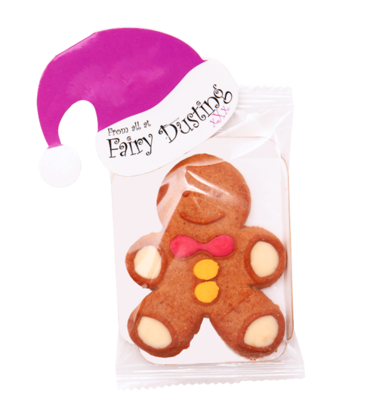 Personalizowany Pan Ciastek – nadziewany herbatnik z kremem w folii i zawieszką