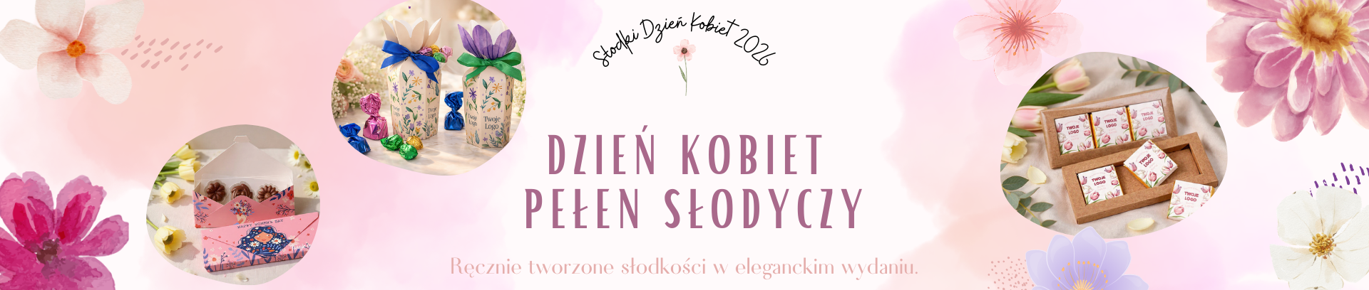 Dzień kobiet 2026 (1920 x 408 px) rózowe tło